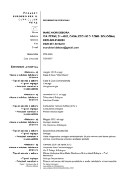 Curriculum - Debora Marchiori