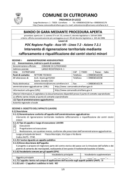 Bando - Comune di Cutrofiano