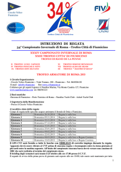 istruzioni regata Invernale Fiumicino