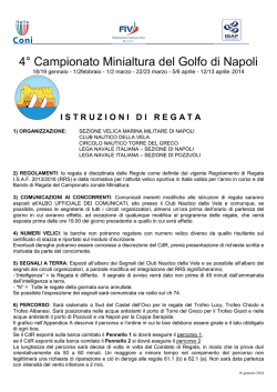 istruzioni di regata campionato minialtura