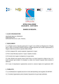 Scarica Bando - Istra Challenge