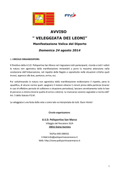 AVVISO " VELEGGIATA DEI LEONI&rdquo;