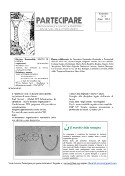 Settembre 2014 - CISL Belluno Treviso