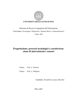 zione di microsistemi e sensori