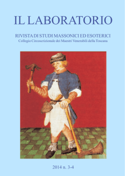 IL LABORATORIO - Collegio dei Maestri Venerabili della Toscana