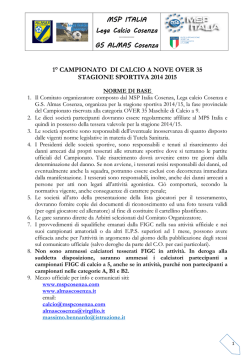 MSP ITALIA Lega Calcio Cosenza GS ALMAS Cosenza 1