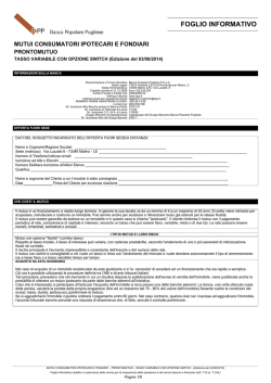 FOGLIO INFORMATIVO