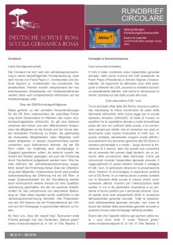 RUNDBRIEF CIRCOLARE - Deutsche Schule Rom