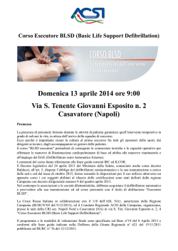 info e modalita&acute; iscrizione corso blsd