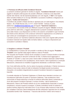 Condizioni - Tipicheria Calabrese