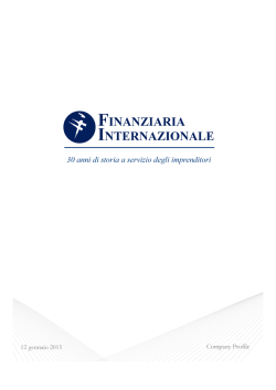 Company Profile - Finanziaria Internazionale