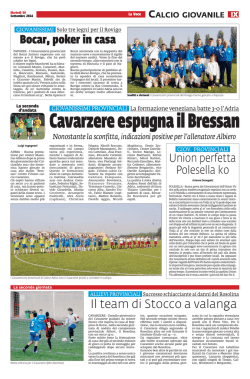 Calcio Giovanile Cavarzere espugna il Bressan