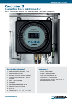 Condumax II Analizzatore di dew point idrocarburi