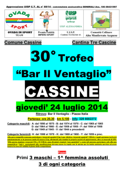 30&deg;Trofeo &ldquo;Bar Il Ventaglio&rdquo;
