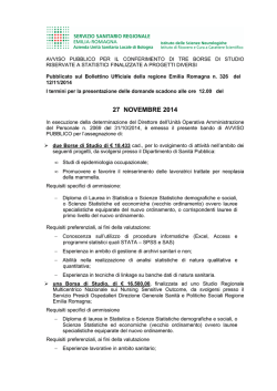 BANDO BDS statistico unificato