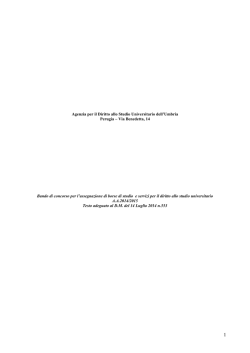 bando di concorso assegnazione bds 2014-2015