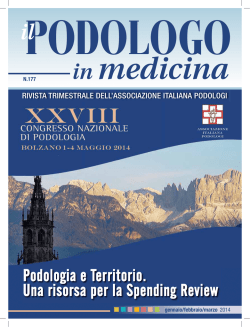 Podologia e Territorio. Una risorsa per la Spending Review