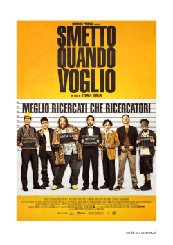 Scarica il pressbook completo di Smetto quando voglio