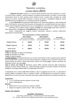 Scarica listino 2015 - Masseria Cervarolo
