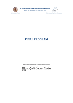FINAL PROGRAM - Università degli studi di Pavia