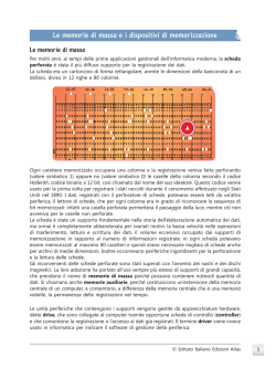 1. Le memorie di massa e i dispositivi di memorizzazione