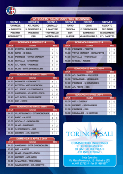 categoria pulcini 2004 fase regionale