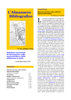 Giugno 2014 - n&deg; 30 - Centri di Ricerca