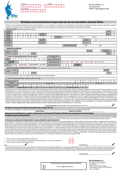 Contratto BLU GAS METANO