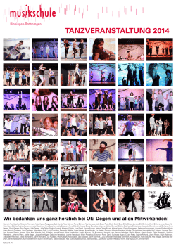 Wir bedanken uns ganz herzlich bei Oki Degen und allen