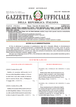 GAZZETTA UFFICIALE