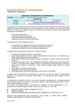 DIPARTIMENTO DI PREVENZIONE