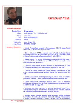 CV: Dr.ssa Roberta Frison