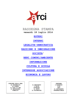 RASSEGNA STAMPA