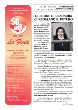 le suore di clausura ci regalano il futuro