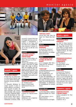 Agosto e settembre 2014