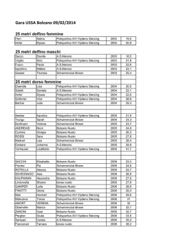Gara USSA Bolzano 09/02/2014 - Schwimmclub