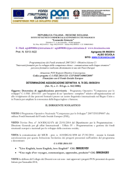 Determina aggiudicazione Luna Navigante PON C1