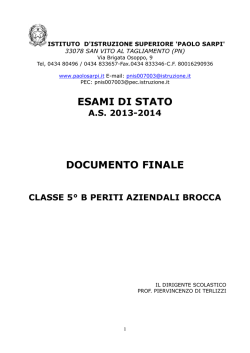 ESAMI DI STATO DOCUMENTO FINALE