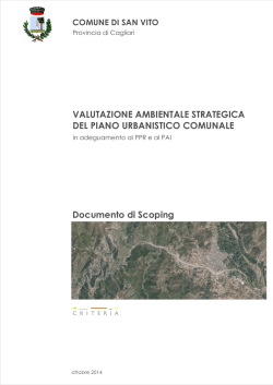 Documento di Scoping VALUTAZIONE AMBIENTALE STRATEGICA