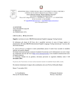 Corso IELTS - Liceo Visconti