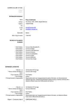 CV Dott. Carpigiani - Gazzetta Amministrativa