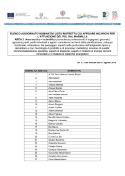 Area 2 elenco aggiornato