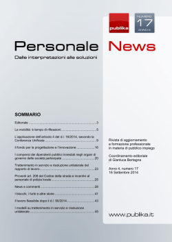 Scarica un numero gratuito di Personale News