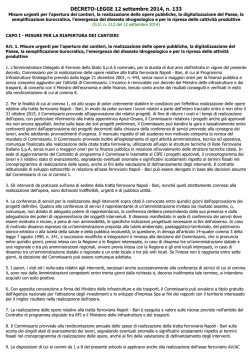 DECRETO-LEGGE 12 settembre 2014, n. 133