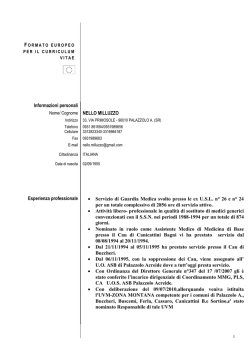 FORMATO EUROPEO PER IL CURRICULUM VITAE
