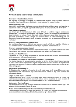 Novitads dalla suprastonza communala