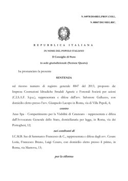 Sentenza del Consiglio di Stato n.49 del 6 ottobre 2014