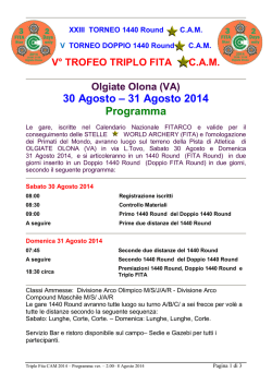 Programma delle gare - cam - compagnia arcieri monica