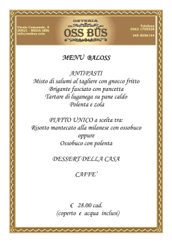 Menu Gruppi 2014