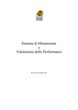 Sistema di Misurazione e Valutazione delle Performance